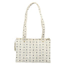 MCM Vicetos Logogram Tote Bag PVC White Gold Auth YKZ1154-2