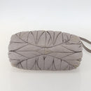 Miu Miu Matelasse Hand Bag Leather 2way Purple Gold Auth YKZ1155-5