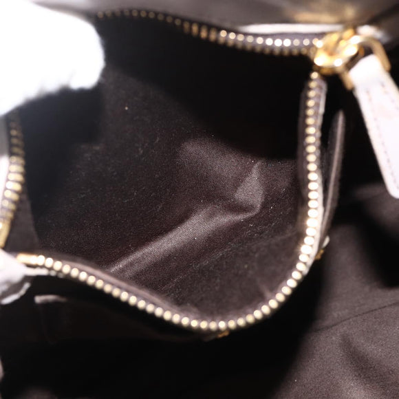 Miu Miu Matelasse Hand Bag Leather 2way Purple Gold Auth YKZ1155