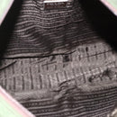 PRADA Tote Bag Nylon Khaki Silver Auth YKZ1160-11