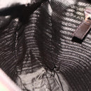 PRADA Tote Bag Nylon Khaki Silver Auth YKZ1160-20