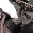 PRADA Tote Bag Nylon Khaki Silver Auth YKZ1160-12