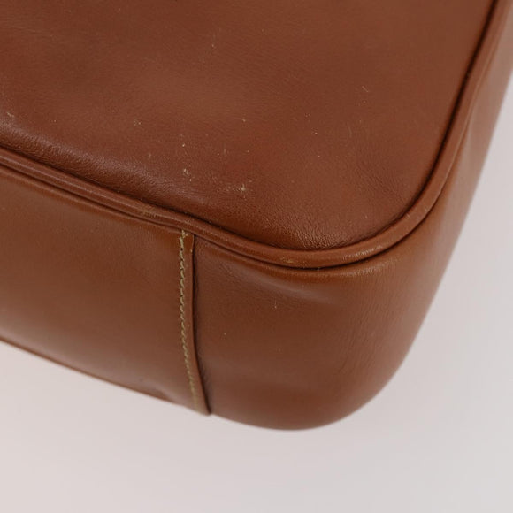GUCCI Bamboo Shoulder Bag Leather 2way Brown Silver 001 1638 Auth YKZ1161