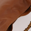GUCCI Bamboo Shoulder Bag Leather 2way Brown Silver 001 1638 Auth YKZ1161-6