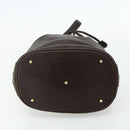 GUCCI Bamboo Purse Bag Leather 2way Brown Gold 001 2854 1657 Auth YKZ1162-5