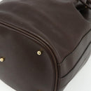 GUCCI Bamboo Purse Bag Leather 2way Brown Gold 001 2854 1657 Auth YKZ1162-9