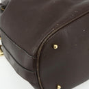 GUCCI Bamboo Purse Bag Leather 2way Brown Gold 001 2854 1657 Auth YKZ1162-16