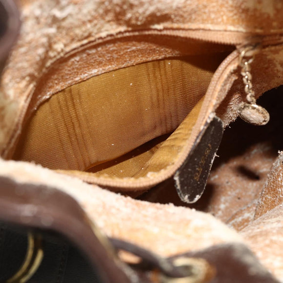 GUCCI Bamboo Purse Bag Leather 2way Brown Gold 001 2854 1657 Auth YKZ1162