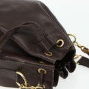 GUCCI Bamboo Purse Bag Leather 2way Brown Gold 001 2854 1657 Auth YKZ1162-6