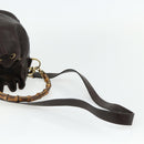 GUCCI Bamboo Purse Bag Leather 2way Brown Gold 001 2854 1657 Auth YKZ1162-8