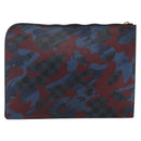 LOUIS VUITTON Damier Cobalt Pochette Jour GM Camouflage Bag N63292 Auth YKZ1164-2