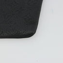 LOUIS VUITTON Taurillon Clemence LV Friend A4 Pouch Black M80147 Auth YKZ1165SAM-10