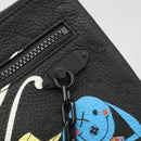 LOUIS VUITTON Taurillon Clemence LV Friend A4 Pouch Black M80147 Auth YKZ1165SAM-13