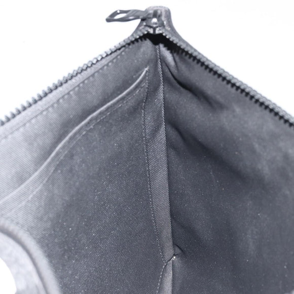 LOUIS VUITTON Taurillon Clemence LV Friend A4 Pouch Black M80147 Auth YKZ1165SAM