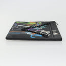 LOUIS VUITTON Taurillon Clemence LV Friend A4 Pouch Black M80147 Auth YKZ1165SAM-4