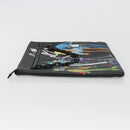 LOUIS VUITTON Taurillon Clemence LV Friend A4 Pouch Black M80147 Auth YKZ1165SAM-5