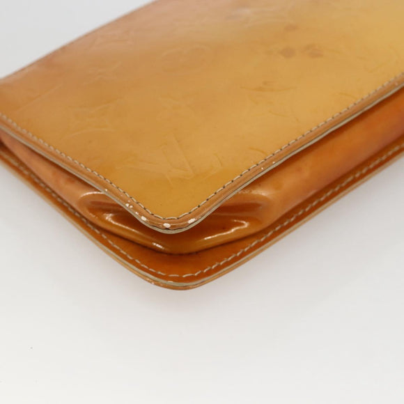 LOUIS VUITTON Monogram Vernis Lexington Pouch Beige M91010 LV Auth YKZ1167
