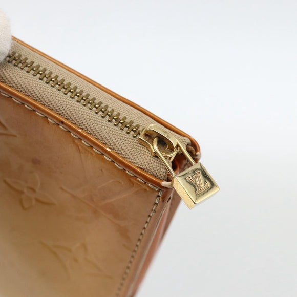 LOUIS VUITTON Monogram Vernis Lexington Pouch Beige M91010 LV Auth YKZ1167