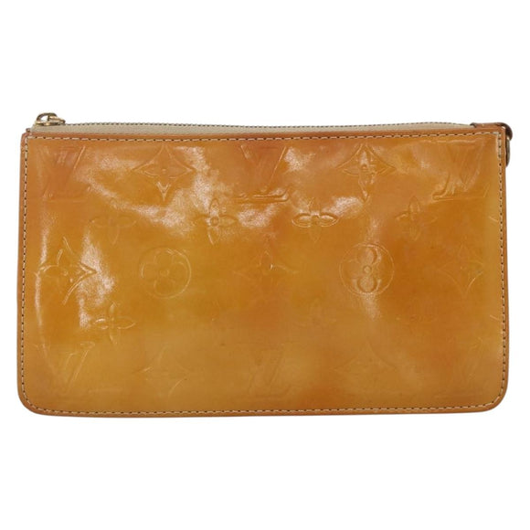 LOUIS VUITTON Monogram Vernis Lexington Pouch Beige M91010 LV Auth YKZ1167