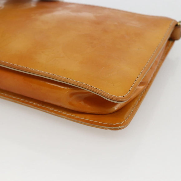 LOUIS VUITTON Monogram Vernis Lexington Pouch Beige M91010 LV Auth YKZ1167