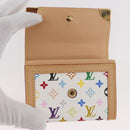 LOUIS VUITTON Multicolor Porte Monnaie Pla Münzbeutel Weiß M92657 Auth YKZ1168V-17
