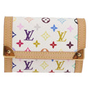 LOUIS VUITTON Multicolor Porte Monnaie Pla Münzbeutel Weiß M92657 Auth YKZ1168V-13