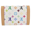 LOUIS VUITTON Multicolor Porte Monnaie Pla Münzbeutel Weiß M92657 Auth YKZ1168V-2