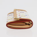 LOUIS VUITTON Multicolor Porte Monnaie Pla Münzbeutel Weiß M92657 Auth YKZ1168V-3