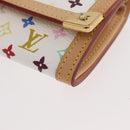 LOUIS VUITTON Multicolor Porte Monnaie Pla Münzbeutel Weiß M92657 Auth YKZ1168V-14