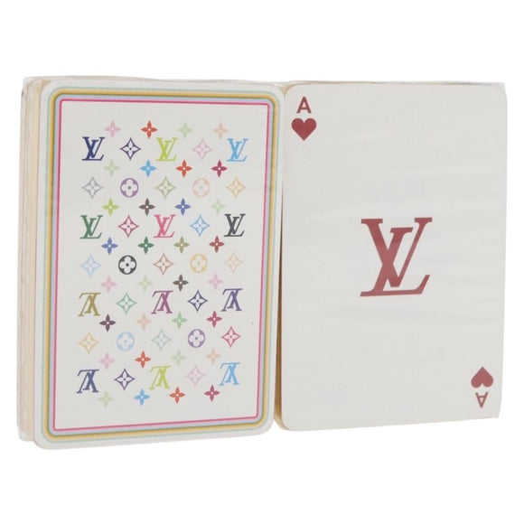 LOUIS VUITTON Multicolor Playing Cards Black White LV Auth YKZ1173