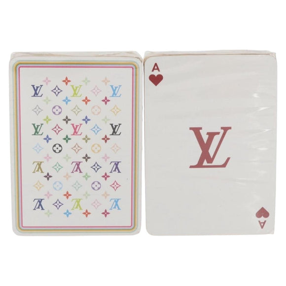 LOUIS VUITTON Multicolor Playing Cards Black White LV Auth YKZ1173