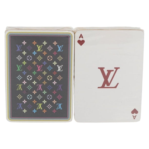 LOUIS VUITTON Multicolor Playing Cards Black White LV Auth YKZ1173