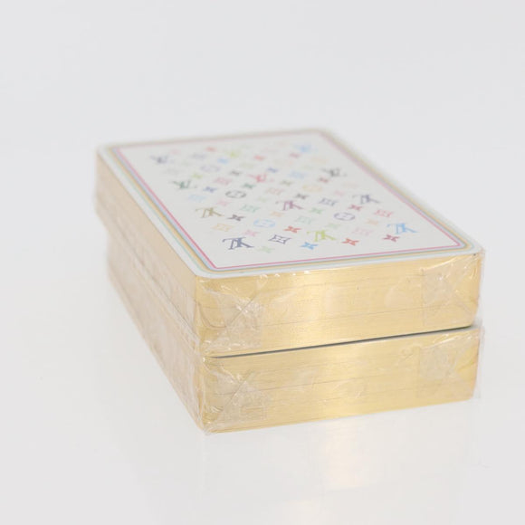 LOUIS VUITTON Multicolor Playing Cards Black White LV Auth YKZ1173