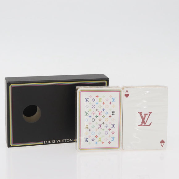 LOUIS VUITTON Multicolor Playing Cards Black White LV Auth YKZ1173
