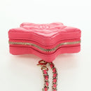CHANEL Matelasse Star Bag Charm Lamb Skin Pink Gold CC Auth YKZ1175SAM-6