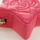 CHANEL Matelasse Star Bag Charm Lamb Skin Pink Gold CC Auth YKZ1175SAM-8