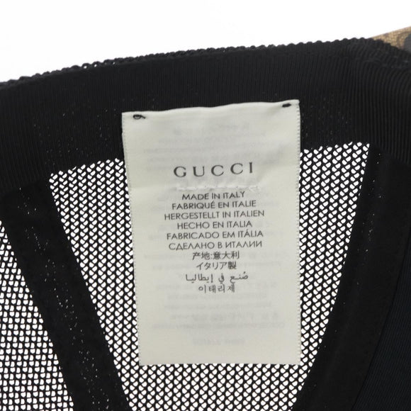 GUCCI Disney Mickey Mouse Cap Micro GG Supreme PVC Beige 602979 Auth YKZ1180SM
