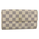LOUIS VUITTON Damier Azur Portefeuille Sarah Long Wallet N61735 LV Auth YKZ1187-1