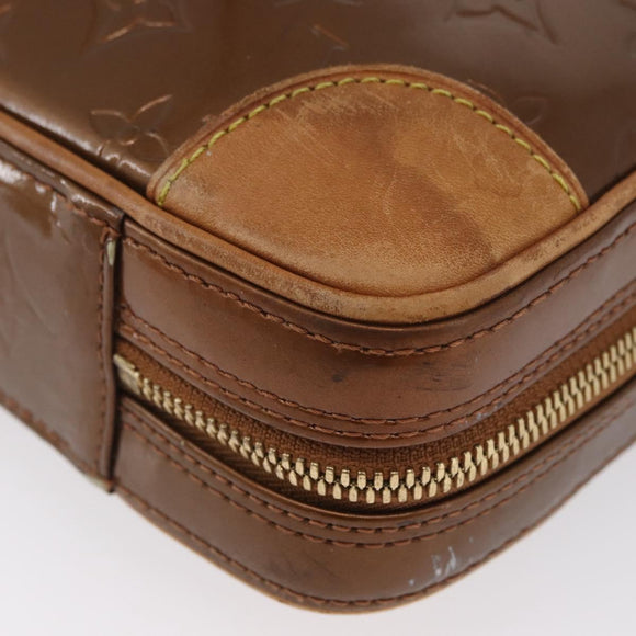 LOUIS VUITTON Monogram Vernis Van Damme Hand Bag Bronze M91125 LV Auth YKZ119