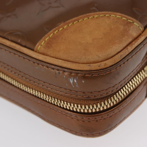 LOUIS VUITTON Monogram Vernis Van Damme Hand Bag Bronze M91125 LV Auth YKZ119