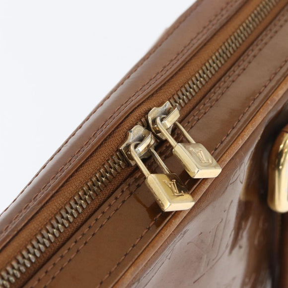 LOUIS VUITTON Monogram Vernis Van Damme Hand Bag Bronze M91125 LV Auth YKZ119