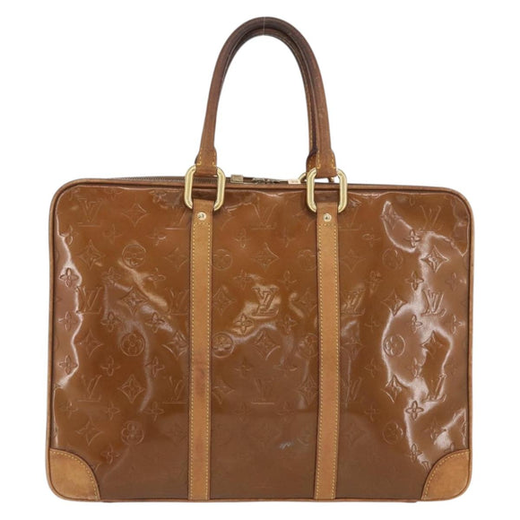 LOUIS VUITTON Monogram Vernis Van Damme Hand Bag Bronze M91125 LV Auth YKZ119