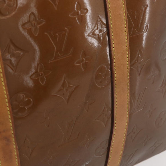 LOUIS VUITTON Monogram Vernis Van Damme Hand Bag Bronze M91125 LV Auth YKZ119