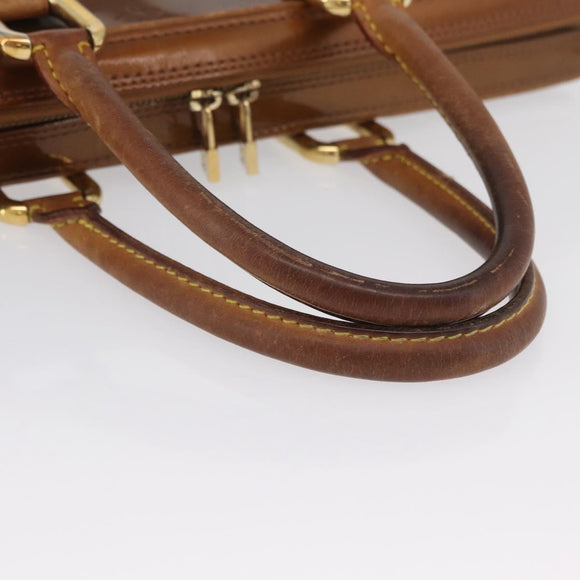 LOUIS VUITTON Monogram Vernis Van Damme Hand Bag Bronze M91125 LV Auth YKZ119