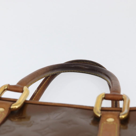 LOUIS VUITTON Monogram Vernis Van Damme Hand Bag Bronze M91125 LV Auth YKZ119