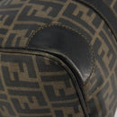 FENDI Zucca Canvas Boston Bag Brown Black Auth YKZ1193-14
