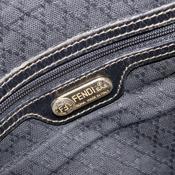 FENDI Zucca Canvas Boston Bag Brown Black Auth YKZ1193