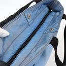 PRADA Tote Bag Nylon Blue Silver Auth YKZ1197-6