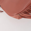 GUCCI Bamboo Shoulder Bag Leather Pink Gold Auth YKZ1198V-9