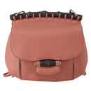 GUCCI Bamboo Shoulder Bag Leather Pink Gold Auth YKZ1198V-13